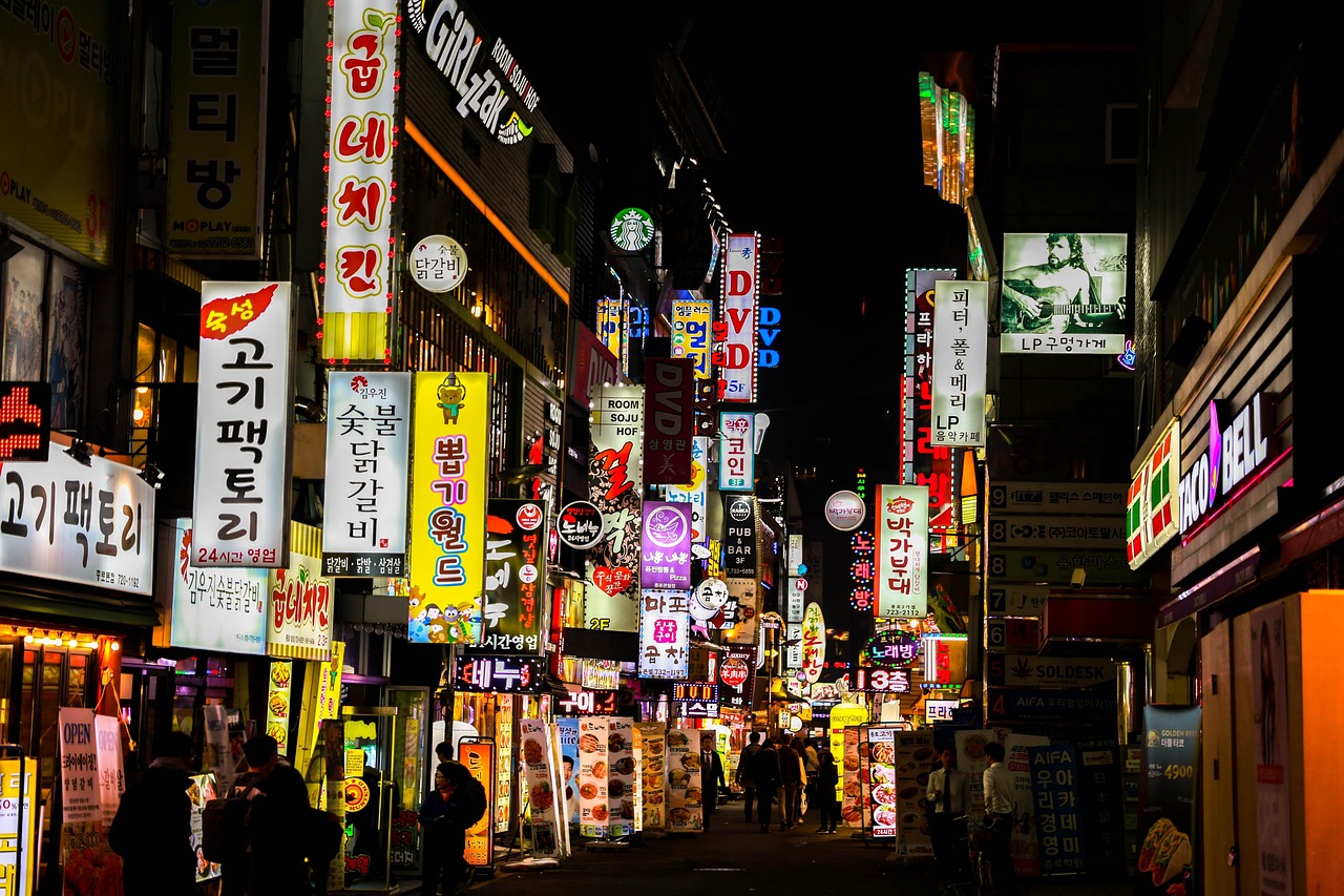 Night Street Seoul South Korea